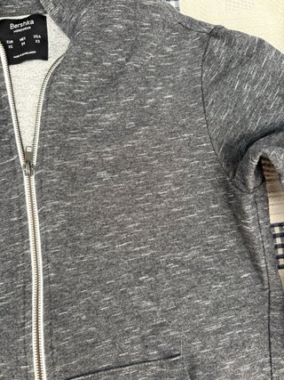 Sudadera Gris Bershka Talla XS Hombre