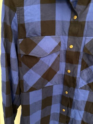 Camicia a quadri blu e nera ELLUS