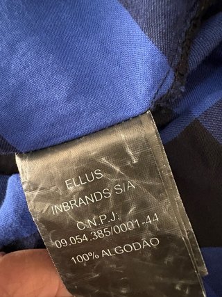 Camicia a quadri blu e nera ELLUS