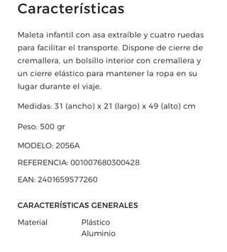 Maleta infantil troley con estampado de animales