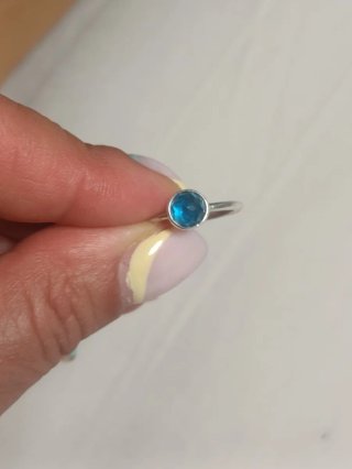 Anillo Pandora Azul y Plata