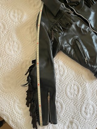Chaqueta cuero vintage TT Leathers con flecos