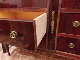 Cómoda , mesillas y espejo de madera Vintage