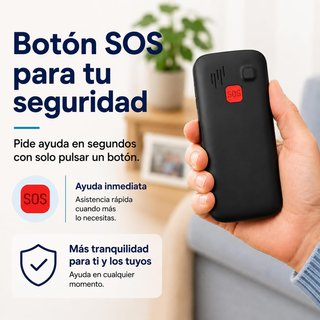 Teléfono Móvil ADOC SP2 Negro