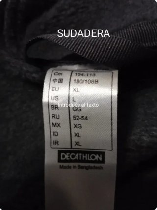 Sudadera canguro con cremallera Decathlon