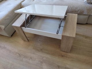 Mesa Nórdica Madera y Blanca