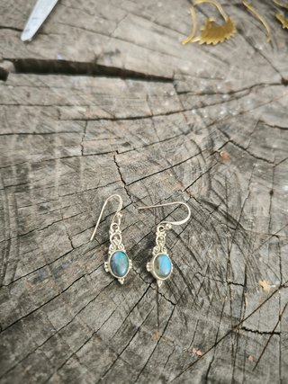 Pendientes Plata y Labradorita