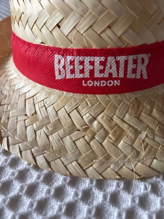 Sombrero Paja Fedora Beefeater London nuevo