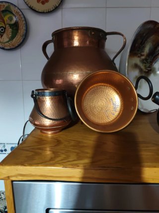 Juego de 3 piezas de cobre