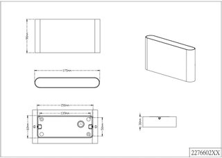 Aplique LED lampara pared TRIO THAMES II Blanco