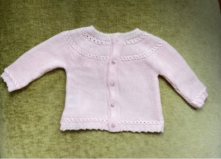 Conjunto bebé 0-1 mes rosa tejido