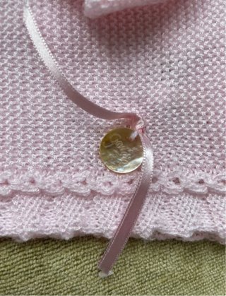 Conjunto bebé 0-1 mes rosa tejido