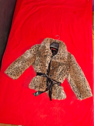 Chaqueta piel sintética leopardo