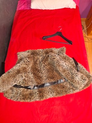 Chaqueta piel sintética leopardo