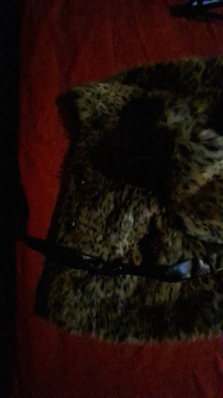 Chaqueta piel sintética leopardo