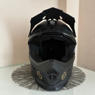 Casco Motocross ShotRacegear Negro y Dorado