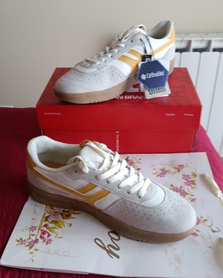 Zapatillas Xti Piel Unisex Blancas/Amarillas 41