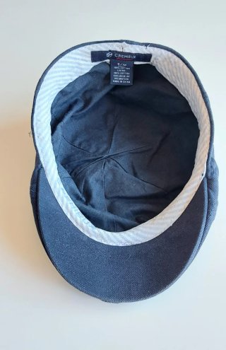 Boina plana vintage azul Talla S/M