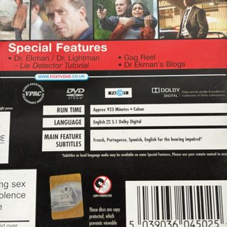 Lie To Me Seconda Stagione Completa DVD 6 Dischi