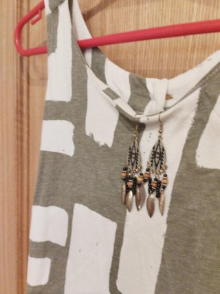 Vestido Sfera Estampado Talla L Regalo Pendientes