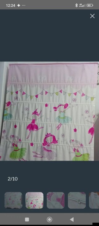 Estor infantil bailarinas rosa y blanco