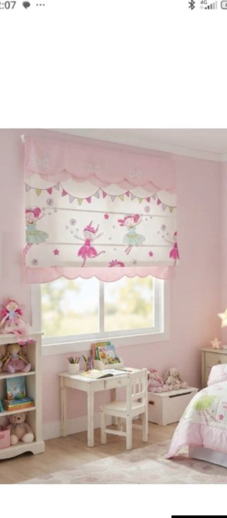 Estor infantil bailarinas rosa y blanco