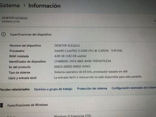 PC HP i7 4th Gen 8GB RAM SSD 128GB W11