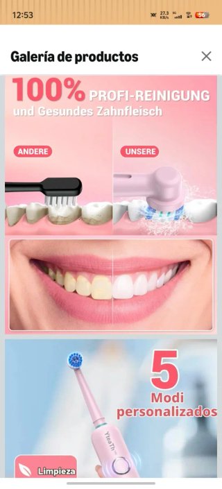 Cepillo Dientes Eléctrico YTEATH PRO Negro