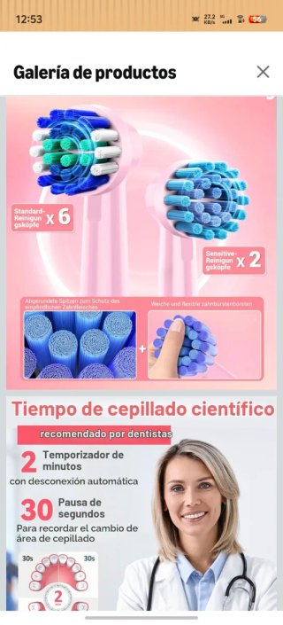 Cepillo Dientes Eléctrico YTEATH PRO Negro