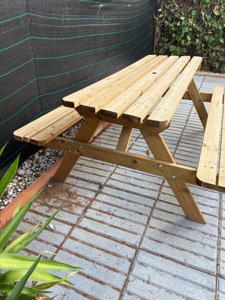 Banco de picnic de madera para jardín