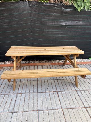 Banco de picnic de madera para jardín