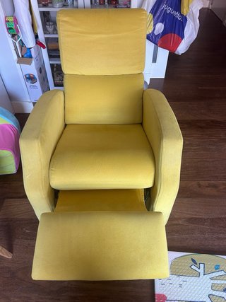 Sillón Mecedora Lactancia Reclinable Amarillo