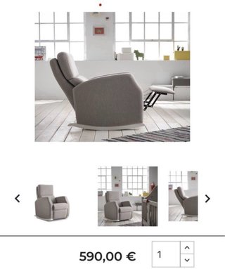 Sillón Mecedora Lactancia Reclinable Amarillo