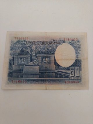 Billete 50 Pesetas España 1935 sin serie