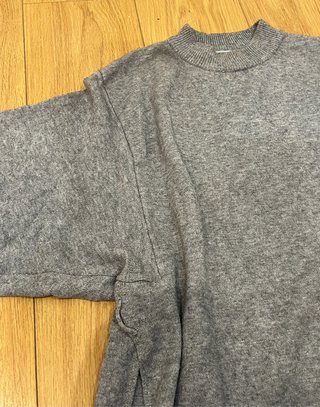Jersey gris oversize mujer
