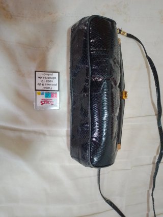 Bolso fiesta vintage efecto serpiente 80s