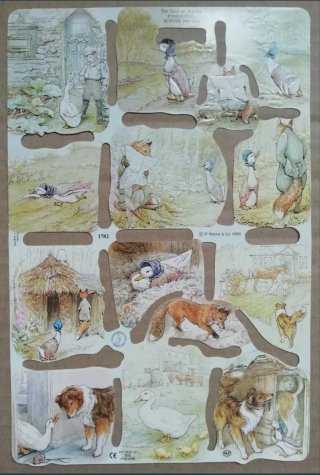 Lamina Cromos troquelados MLP 1782. Beatriz Potter