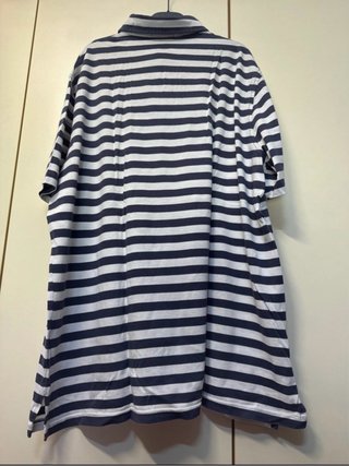 Polo Ralph Lauren a righe blu e bianche