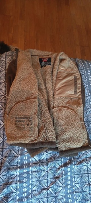 Chaqueta polar marrón como nueva talla 14