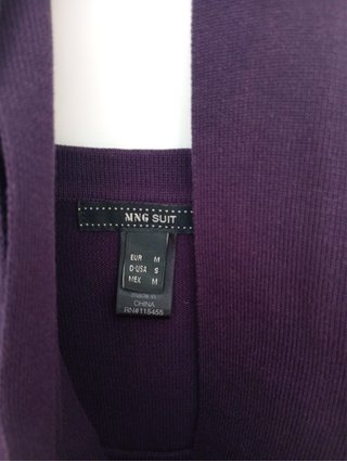 Vestido Mango Morado Talla M