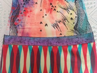 Vestido estampado búho y geométrico