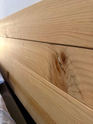 Cabecero madera pino 140cm cama matrimonio