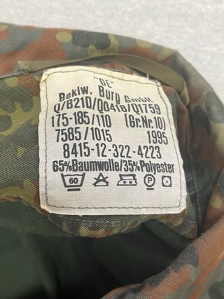 Chaqueta Militar Camuflaje Vintage Rara