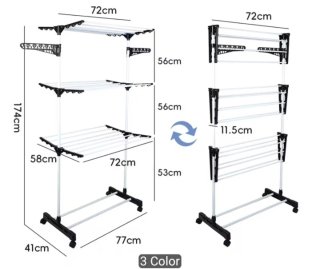 Tendedero Vertical Plegable 3 Niveles