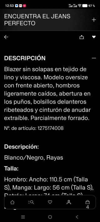 Blazer de lino a rayas