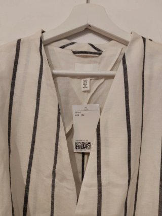 Blazer de lino a rayas