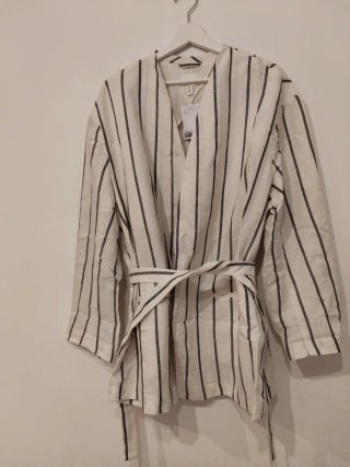 Blazer de lino a rayas