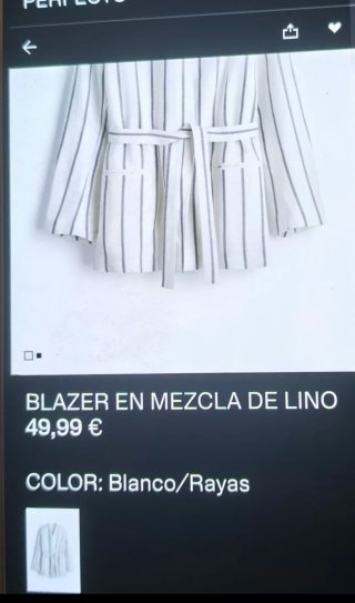 Blazer de lino a rayas