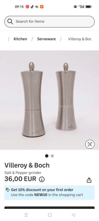 Salero y pimentero Villeroy & Boch
