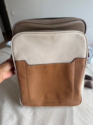 Mochila Parfois Laptop Beige y Marrón